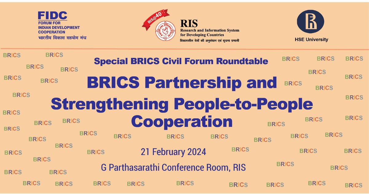 Special #BRICS Civil Forum Roundtable with senior academic delegation from Russia led by Dr @panova_victoria #HSEUniversity Joined by distinguished diplomats, academics & members of @FIDC_NewDelhi @PankajSaran11 @ashokkkantha @gsachdevajnu @BeriRuchita @skvdst @Sachin_Chat
