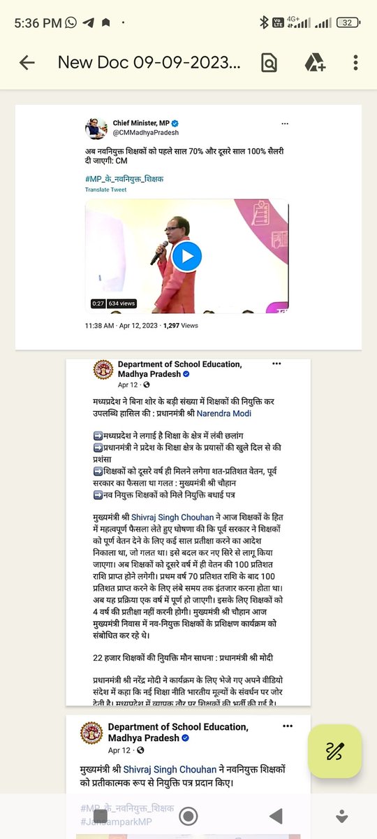 RAHULSI91590718's tweet photo. @TheLallantop @DrMohanYadav51 @TheLallantop
@saurabhtop जी एक ही सवाल पूछ लेना 
@CMMadhyaPradesh
कि मध्यप्रदेश में नवनियुक्त कर्मचारियों को दशहरा मैदान भोपाल के प्रशिक्षण कार्यक्रम से 12 अप्रैल 2023 को 100% वेतन देने की घोषणा पूरी क्यों नहीं की गई है|
यह कम ग्रेड पे वाले कर्मचारियों का आर्थिक व मानसिक शोषण है https://t.co/0EvLOxneiy