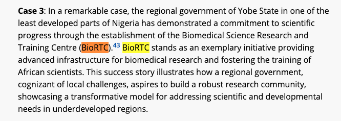 Overwhelmed with gratitude as @BioRTCNig gains recognition. This is a testament to the unwavering support from #Yobe State Governor and his team, @TReNDinAfrica, our team, funders and many hands that have guided us. Truly, I could not be more proud or more humbled.