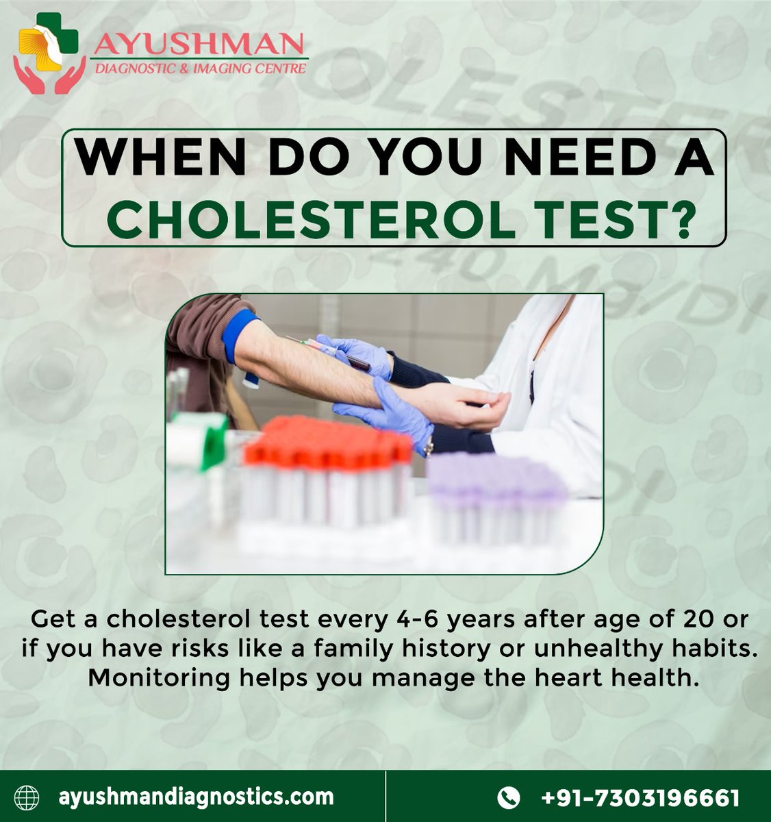 Don't wait, check your cholesterol! It could save your life. Get tested today. ⏰🫀

#cholesterol #cholesterollevel #cholesterollevels #cholesterolproblems #cholesterolcontrol #cholesterolawareness #diagnostic #medical  #dwarka #delhi #ayushmancentreofexcellence