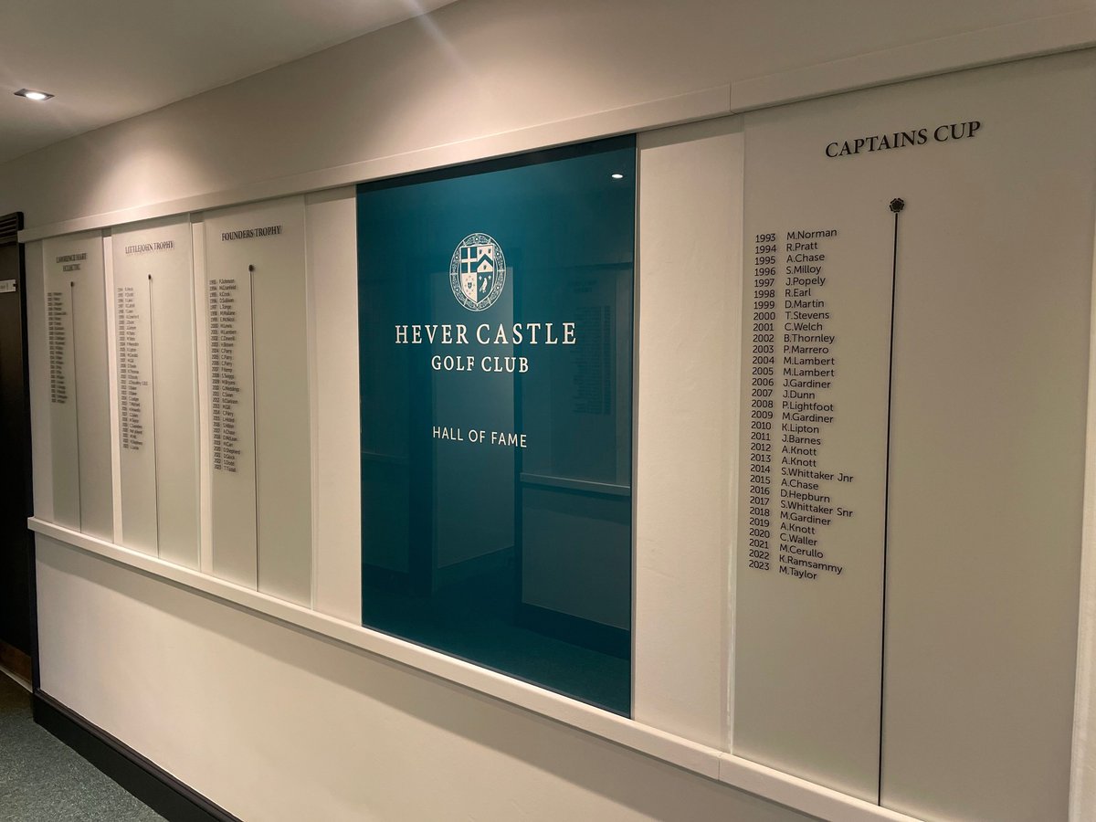 Our Honour Boards corridor has had a makeover and we are very proud of the end result! Thank you to Paul from Pal Sign Trade Services and David Chowler