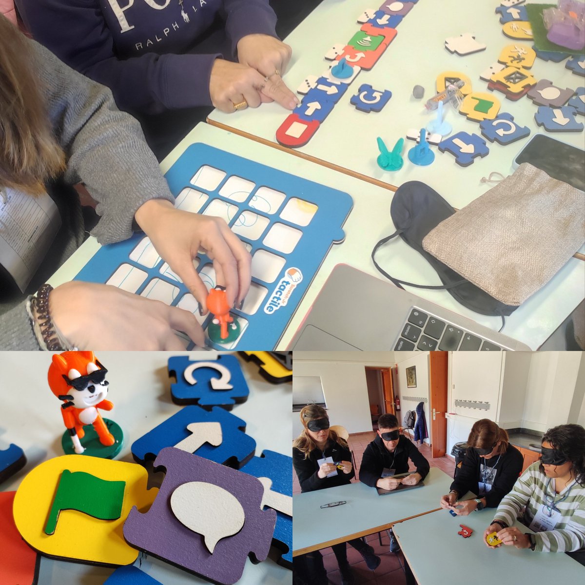 annalloveras's tweet photo. Segona jornada de les #FAxCS’24, aquest curs sobre l'equitat #equiSTEAM.
Avui aprenent a veure el món d'una altra manera amb el taller d'Scratch Jr Tactile amb el Roger Olivella @RogerOlivella i la Maria Seoane
@InnovacioE @merce_requena @merino_manel @mbraup #STEAMcat https://t.co/Bt4Ou0QD0E