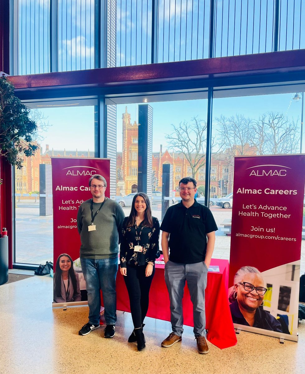 We were delighted to attend @QUBelfast's Pop-Up and Lunchtime Live event yesterday! It was great to speak to students about our upcoming graduate opportunities as well as sharing some interview tips and advice for looking ahead at a future career at Almac.