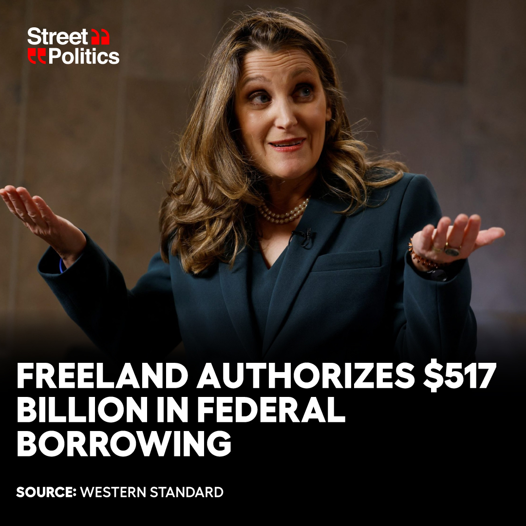 Freeland set '$517 billion to be the maximum aggregate principal amount of money that may be borrowed,' without any reason provided.

What can Canadians do to stop those absolute MANIACS?

#TrudeauMustGo #TrudeauCorruption #FreelandMustGo