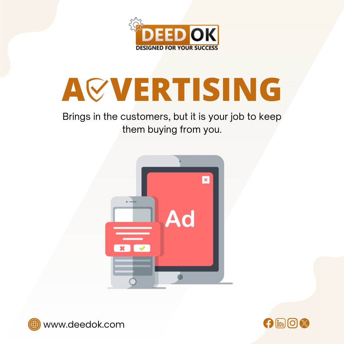 Deedokit's tweet photo. The Power of Advertising: Attracting Customers to Your Doorstep" At Deedok We Optimize The Ads That Attracting Customers. Let's build your success story together!

Visit: https://t.co/iptAjzco7p

#DeedokITSolutions #Adverting #PPC #customerengagement https://t.co/lFaHFF3sXC