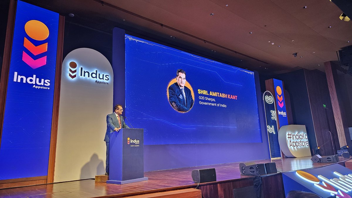 RohitUtmani's tweet photo. We thank Shri. Amitabh Kant for showing their support to Indus Appstore! 

#indusappstore #IndiaKaAppstore

Live link - https://t.co/3GkBvpjlNo https://t.co/ycRanvheQ5