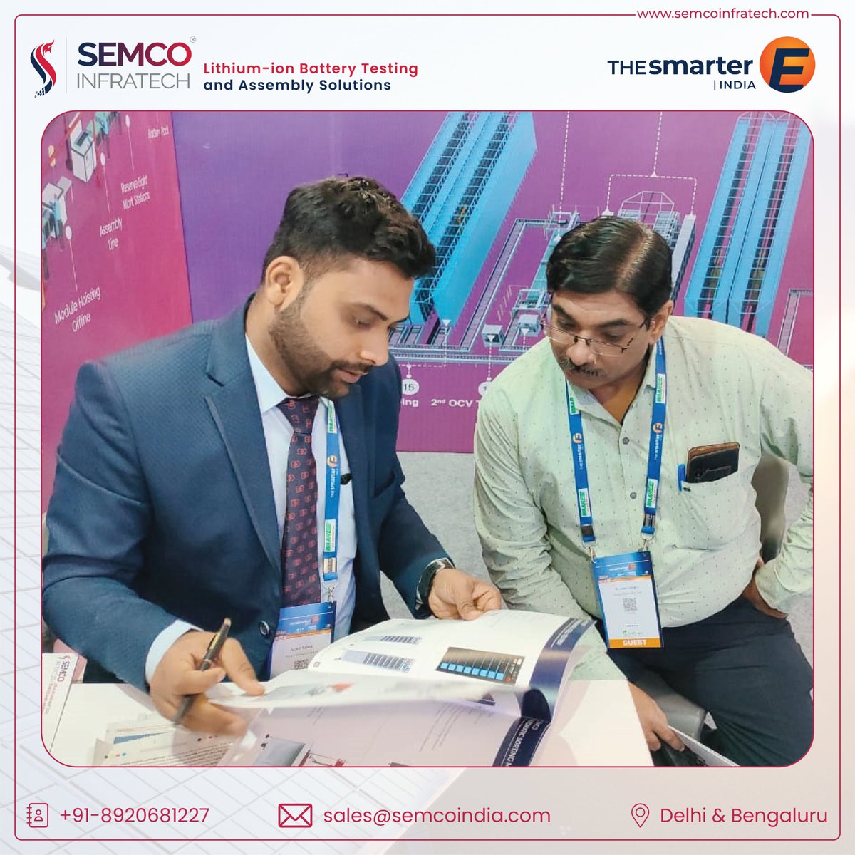 semcoinfratech's tweet image. Here are the glimpses from The Smarter E India showcasing our cutting-edge lithium-ion battery assembly line solutions! Day one was a huge success, and we can't wait to share more insights and innovations with you.
#MobilityExpo #LithiumIon #Innovation #thesmartereindia