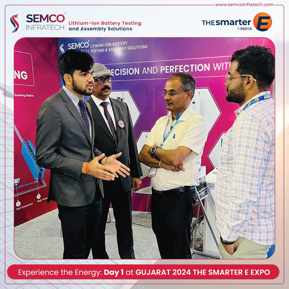 semcoinfratech's tweet image. Here are the glimpses from The Smarter E India showcasing our cutting-edge lithium-ion battery assembly line solutions! Day one was a huge success, and we can't wait to share more insights and innovations with you.
#MobilityExpo #LithiumIon #Innovation #thesmartereindia
