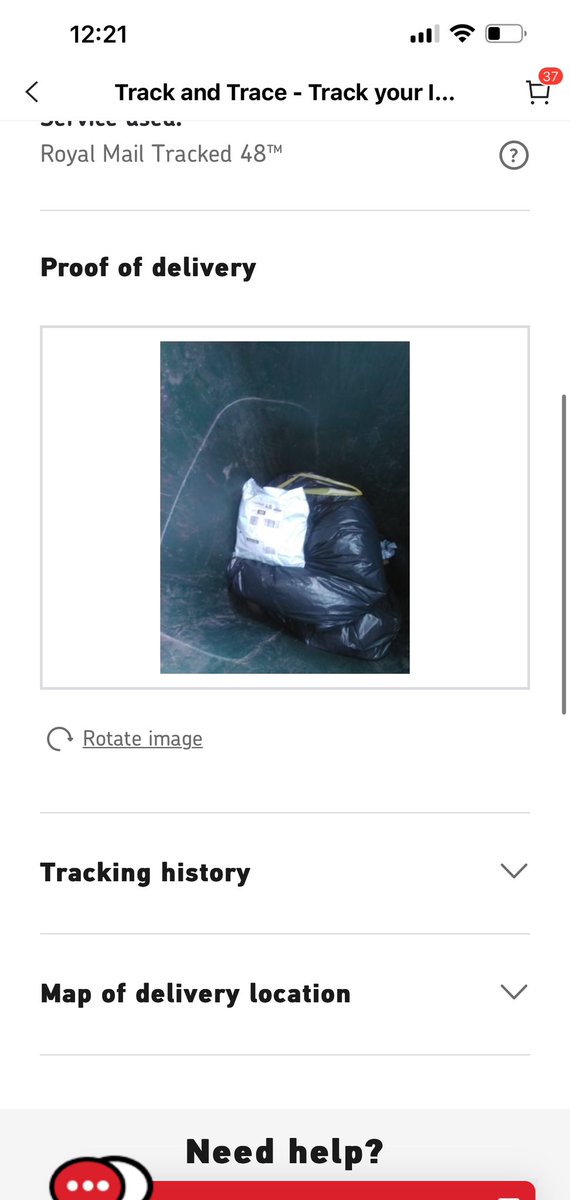 PearlsKitchen1's tweet photo. @RoyalMailHelp why would you deliver an item inside the bin for crying out loud and to make matters worse, I wasnt notified. Now the bin has been thrown out with my package!!!! I want a refund ASAP https://t.co/dKh7mBVHBy
