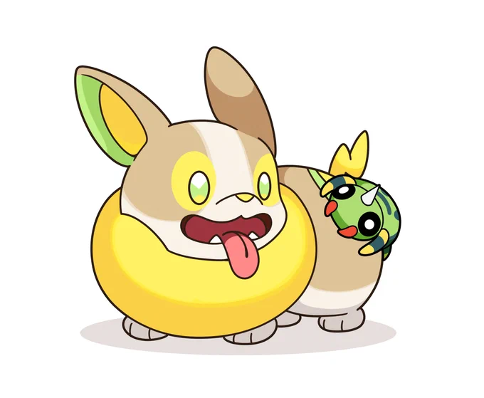 蜘蛛ポケモンに好かれるワンパチ#ポケモン #Pokémon #イラスト #ポケモンSV 