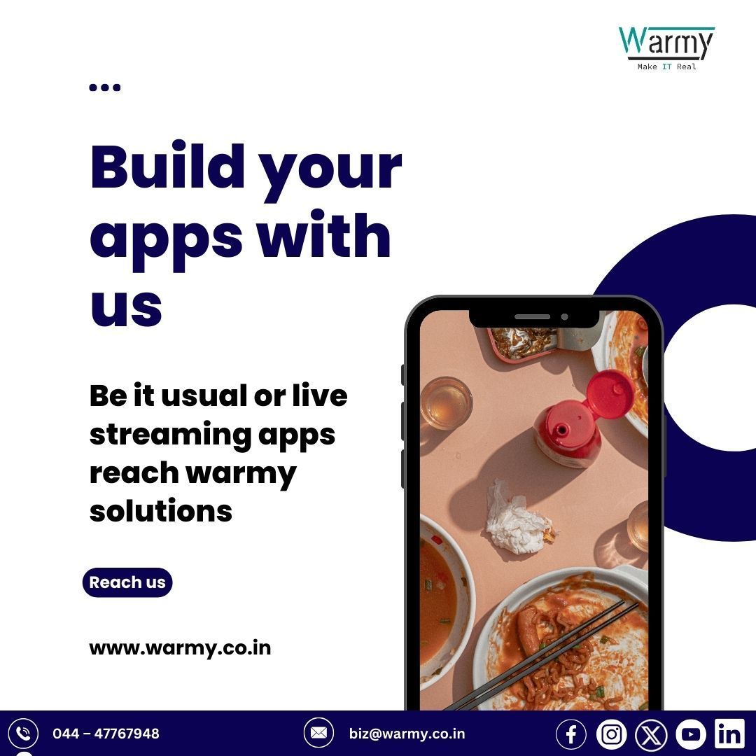 warmy_co's tweet image. Your Unique App, Your Way. Let&apos;s Turn Your Ideas into Tailored Reality. Reach Out and Let&apos;s Create Something Extraordinary Together.
warmy.co.in

#warmysolutions #appdeveloper #websitedeveloper #developer #itservice #itsolutions #informationtechnology #livestreaming