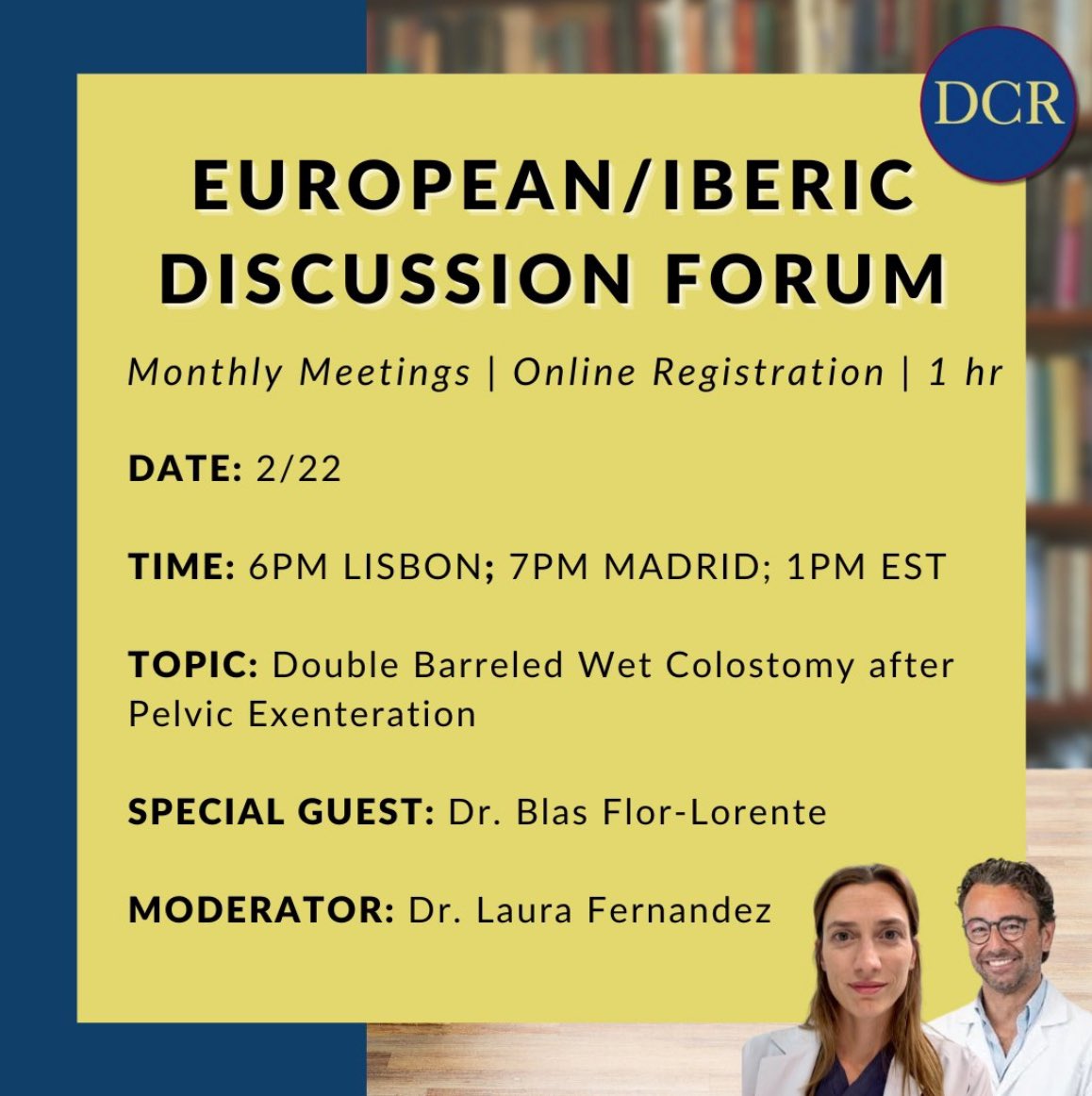 Es mañana!!! Jueves 22/02! Los esperamos a todos!! 18hs 🇵🇹 19hs 🇪🇸 15hs 🇧🇷🇦🇷🇺🇾🇨🇱 13hs 🇺🇸🇨🇴🇵🇪 12hs 🇨🇷🇲🇽 Link de inscripción bit.ly/3zLlSGw @DCRjournal @flor_lorente @DrCarlosCerdan @JGMAzevedo @R_Perez_MD @MiguelCunhaSurg