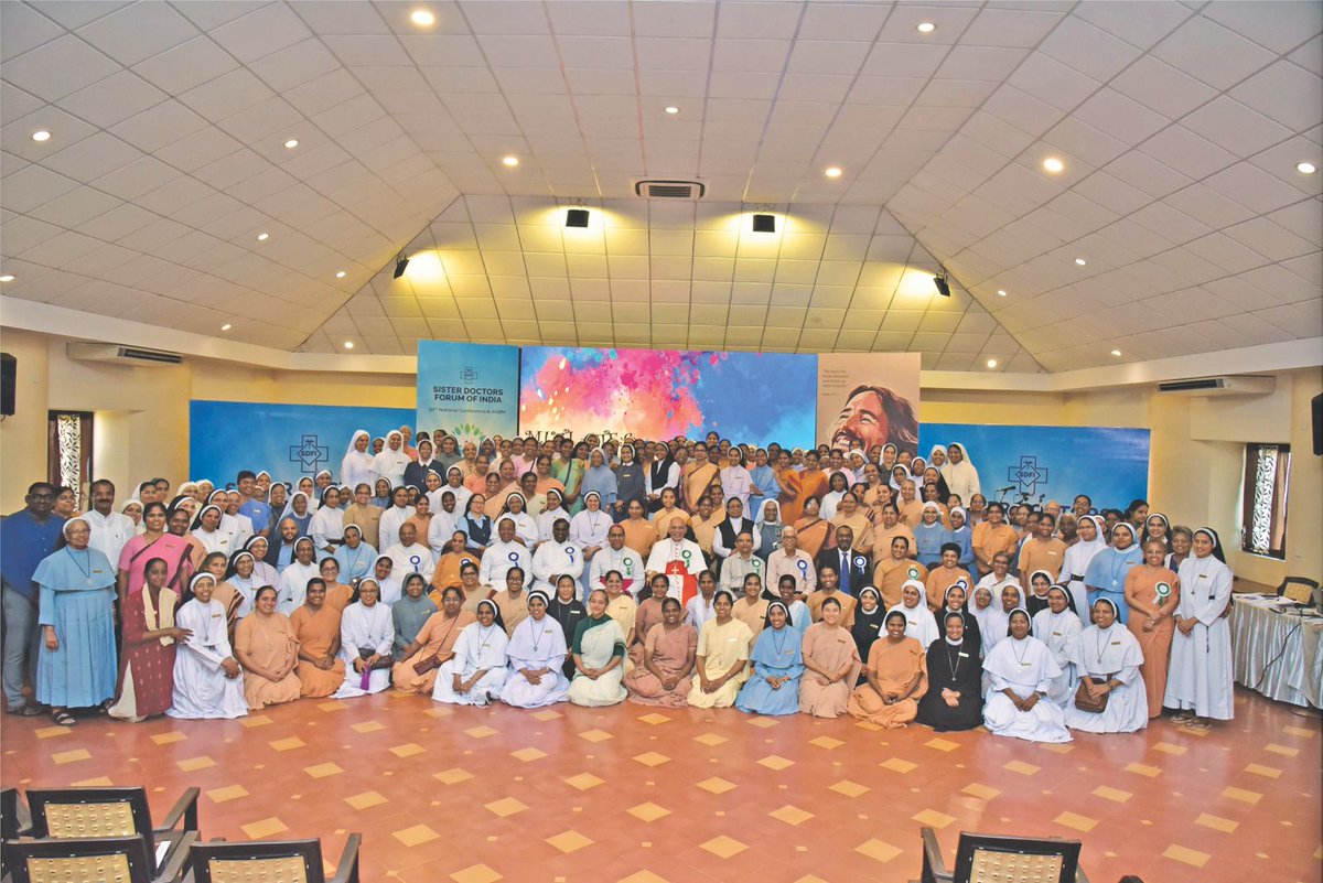 GoaSwift's tweet photo. #GoaSwiftNetwork :  30th National Conference cum AGBM of Sister Doctors Forum of India (SDFI) was conducted at St. Joseph Vaz Spiritual Renewal Centre, Old Goa from Friday 16th to 18th Feb 2024 on the theme “Shed stress - Choose health” a total of 208 Sister Doctors participated. https://t.co/iCaXEboj4p