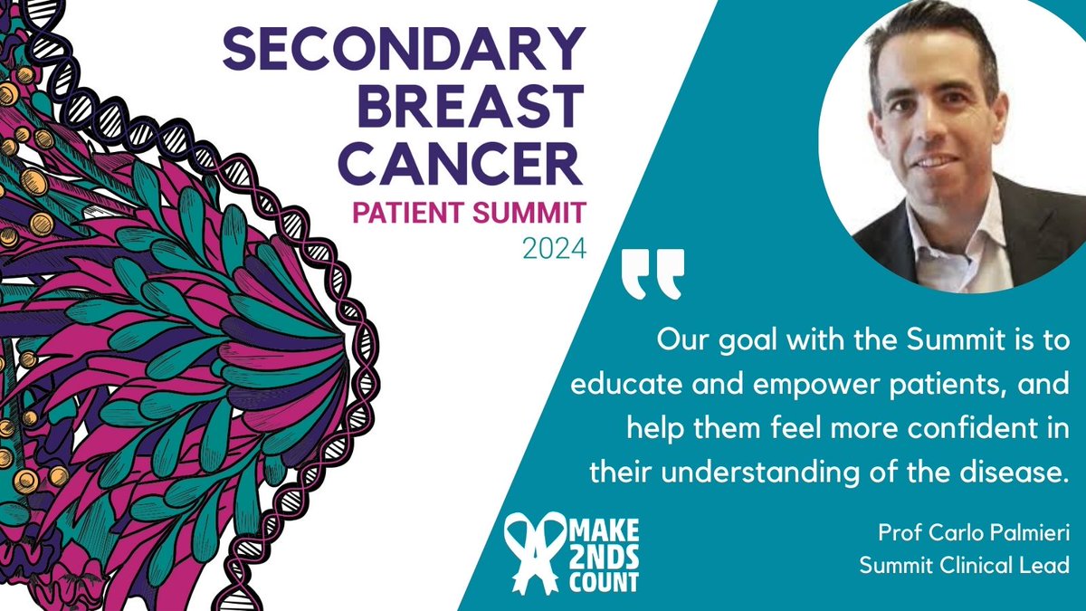 We're proud to be holding the first UK patient-focused conference for secondary breast cancer in July. We know how challenging living with SBC can be & hope to empower our community through increased knowledge & understanding of research and treatments. make2ndscount.co.uk/support/commun…