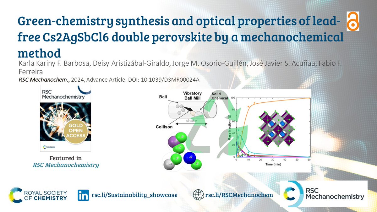 Work conducted by our research group (LCCEM UFABC) in collaboration with Colombian researchers

Article information: doi.org/10.1039/D3MR00…
#perovskite #RSCSustainability