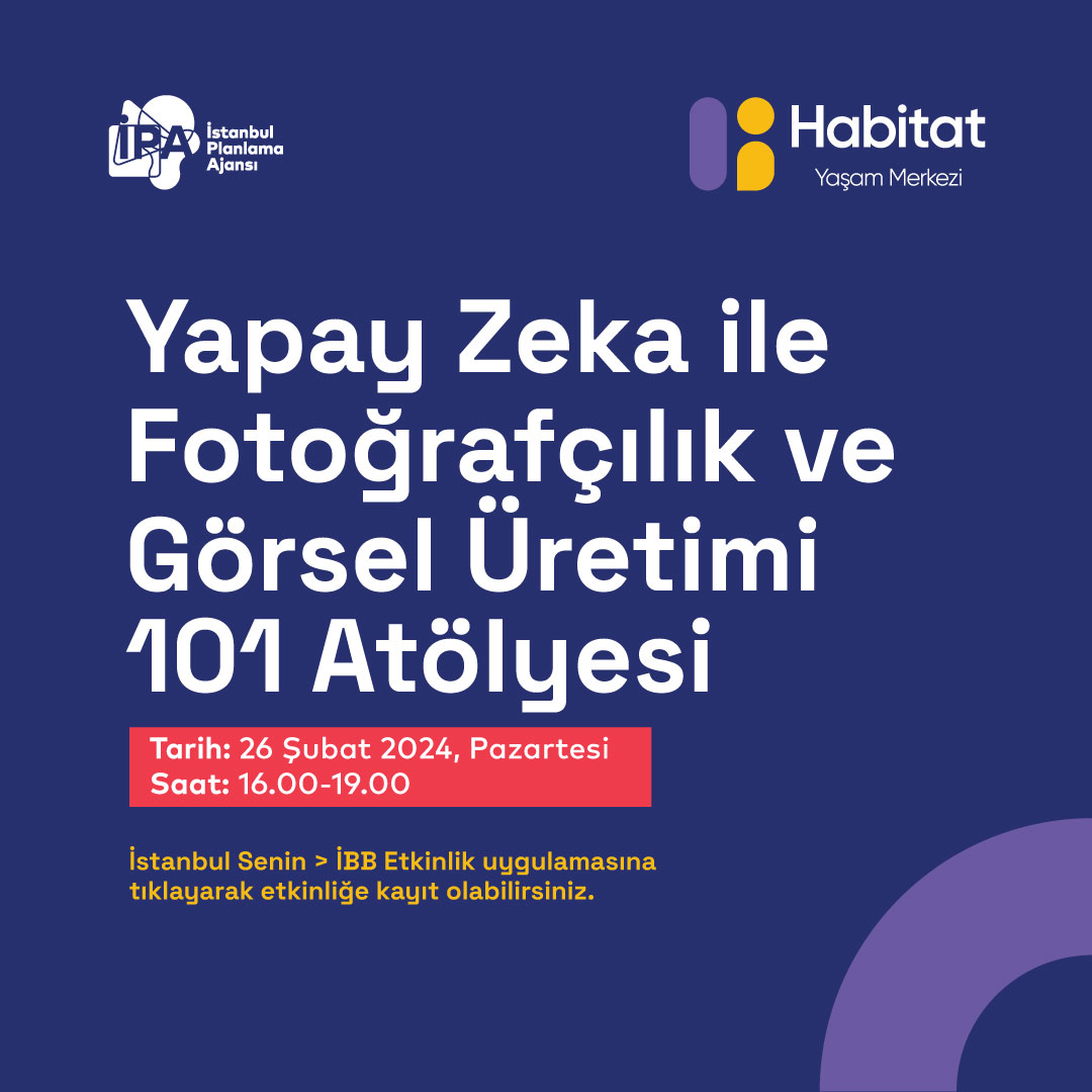 🔈 Tech İstanbul & İPA Girişimcilik Merkezi’nde yapay zeka ve fotoğrafçılık alanında kendini geliştirmek isteyenlere yönelik Yapay Zeka ile Fotoğrafçılık ve Görsel Üretimi 101 Atölyesi düzenleniyor.

👩‍💻Sinem Saka @araseyuna yürütücülüğünde gerçekleşecek atölyede yapay zeka ile…