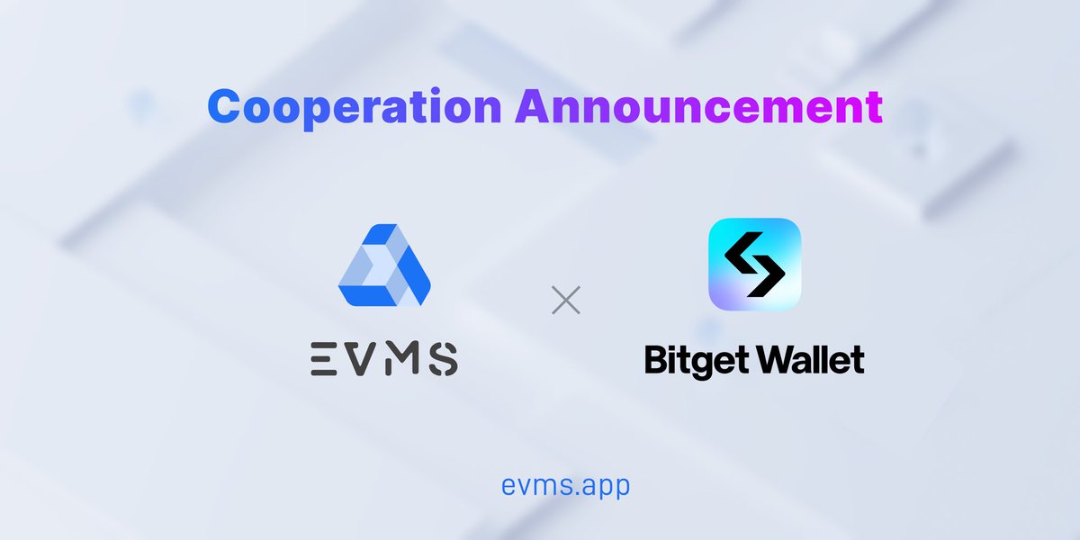 evms2024's tweet photo. 🎉Thrilled to announce #EVMS has integrated with @BitgetWallet - a leading #Web3 wallet with over 12 million users. 

👉Join our community: https://t.co/czANlGnOZR

#EVMS #Inscriptions #Bitget https://t.co/7FUB7OwUKa