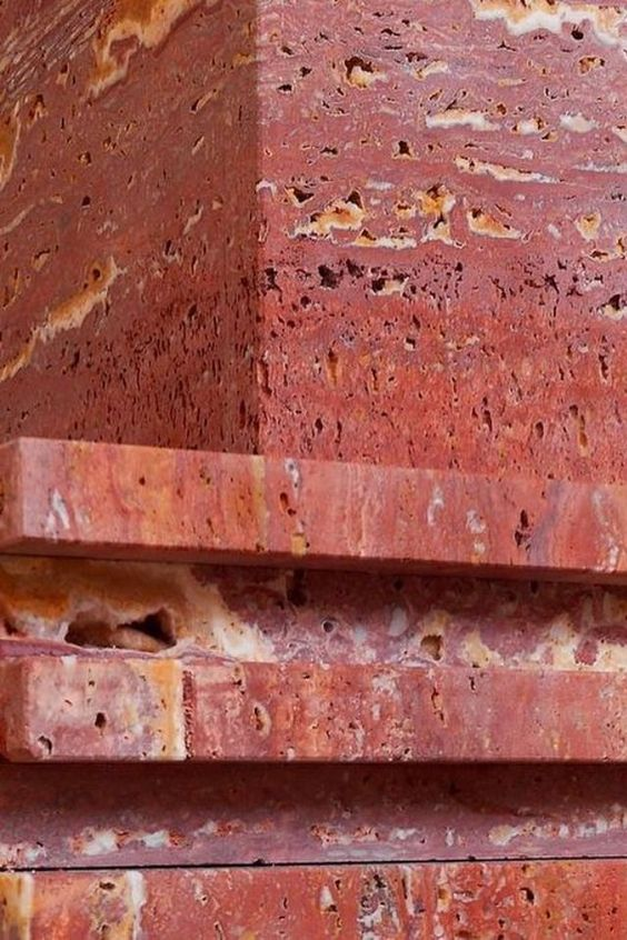 Red Travertine is a really nice material

Could you handle this passion?