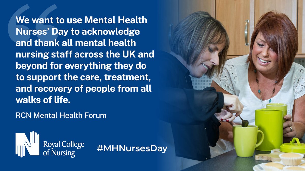 Today we're joining @RCNMHForum in marking Mental Health Nurses’ Day and giving thanks to all our members working in this specialism. Learn more about the day and the work of our Mental Health Forum in their latest blog: bit.ly/3wnplgn #MHNursesDay @swJ_1