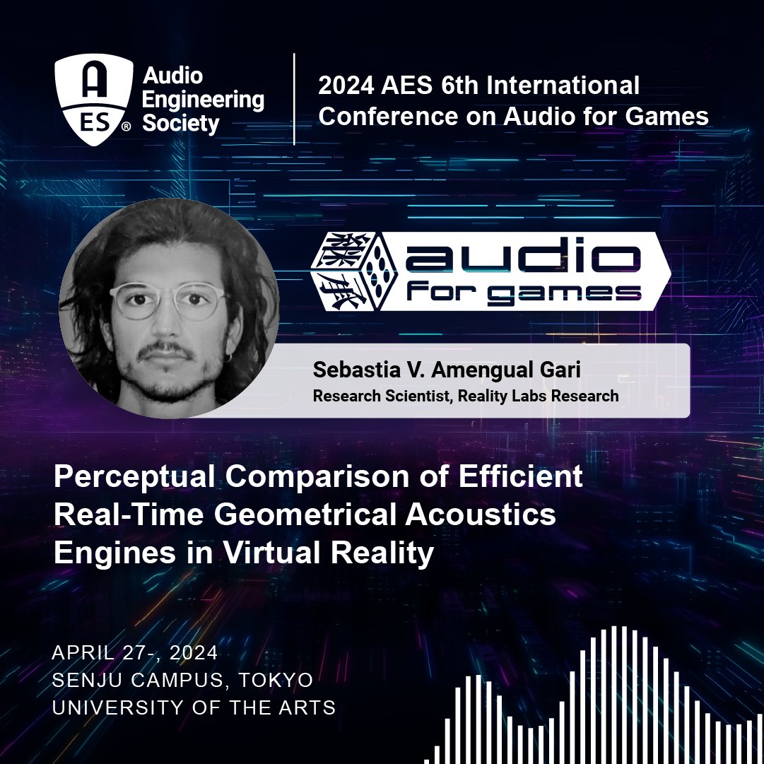 AESorg's tweet photo. 🚨 Hot Topic Alert! 🚨 Dive into the amazing slate of sessions available only to attendees of the upcoming 2024 AES 6th International Conference on Audio for Games.

Register now and view the full program: https://t.co/CQ2yaMAL4Y

#AESorg #AudioForGames #AfG6 #GameAudio https://t.co/wSoThWwVxA