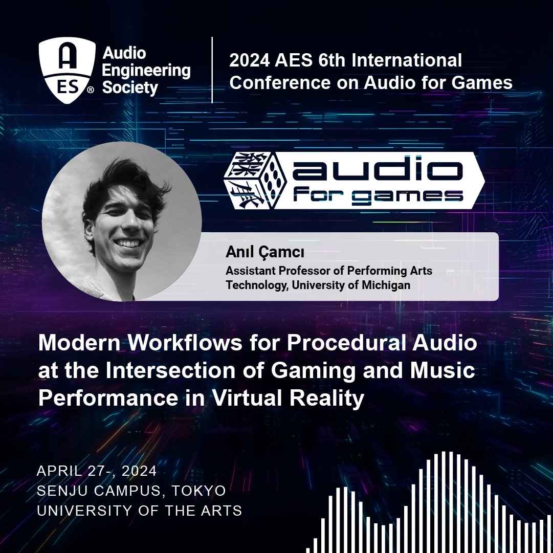 AESorg's tweet photo. 🚨 Hot Topic Alert! 🚨 Dive into the amazing slate of sessions available only to attendees of the upcoming 2024 AES 6th International Conference on Audio for Games.

Register now and view the full program: https://t.co/CQ2yaMAL4Y

#AESorg #AudioForGames #AfG6 #GameAudio https://t.co/wSoThWwVxA