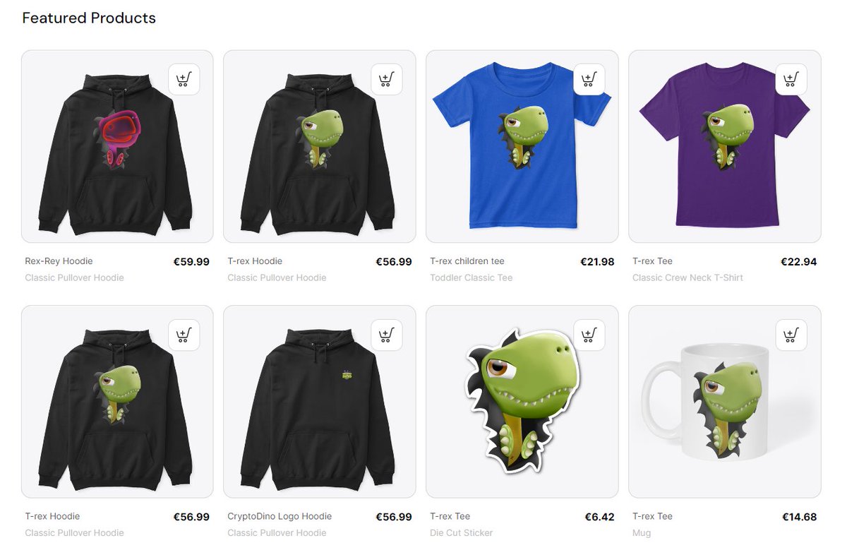 Do you have our merch yet?🦖 cryptodino.creator-spring.com