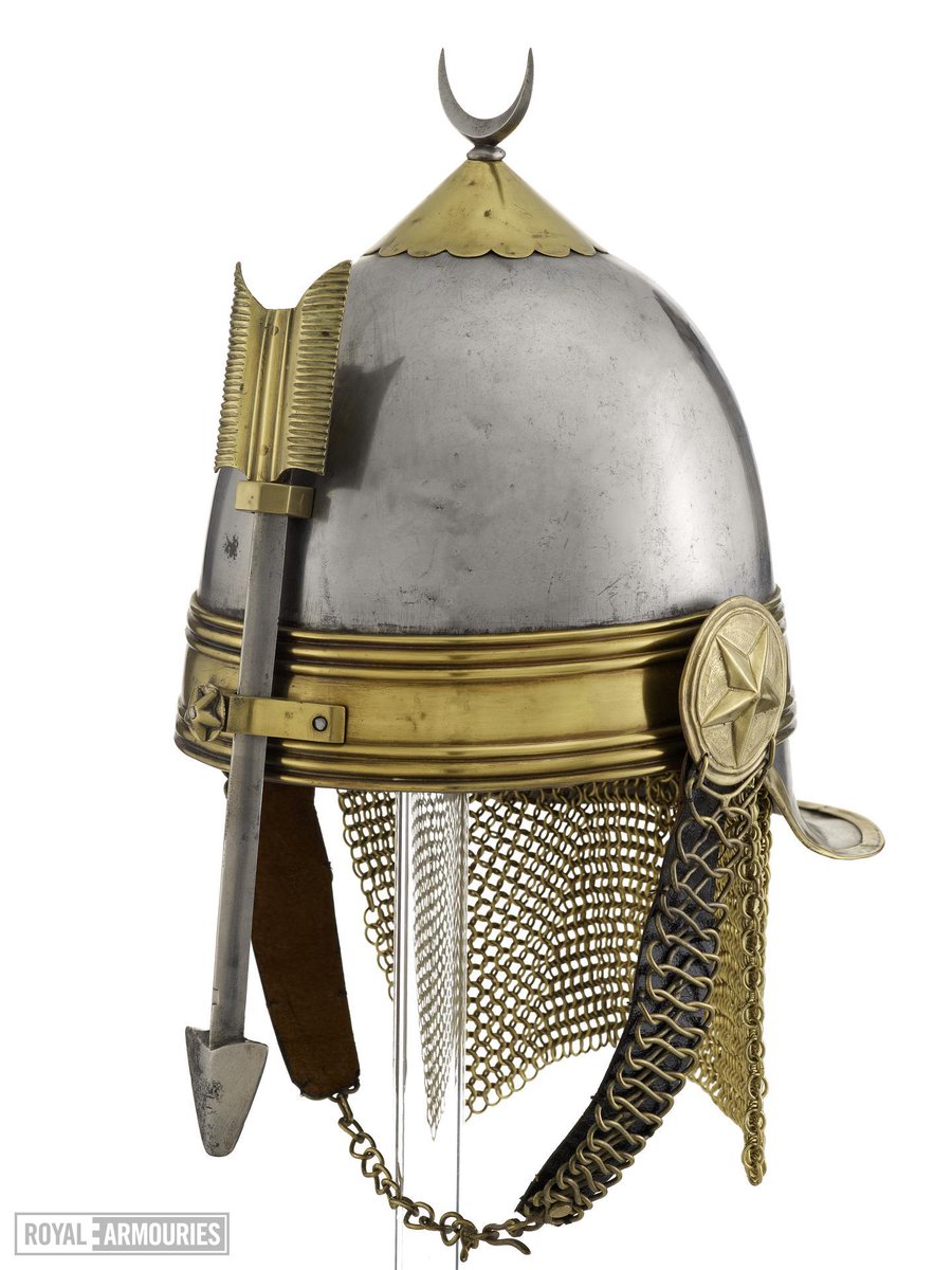 Our final panel, 'Arms/Art/Armour', starts with Ruel Macaraeg's search for the missing arms and armour of nineteenth century Egypt. This helmet (XXVIA.226) is a rare example, though likely manufactured in Birmingham.