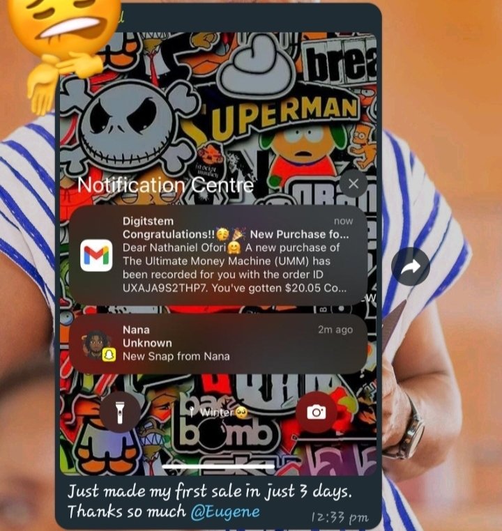 My student just made his first sale of $20 in just 3 days of affiliate marketing💸! You're welcome bigman! Let's keep cashing out guys🤑!