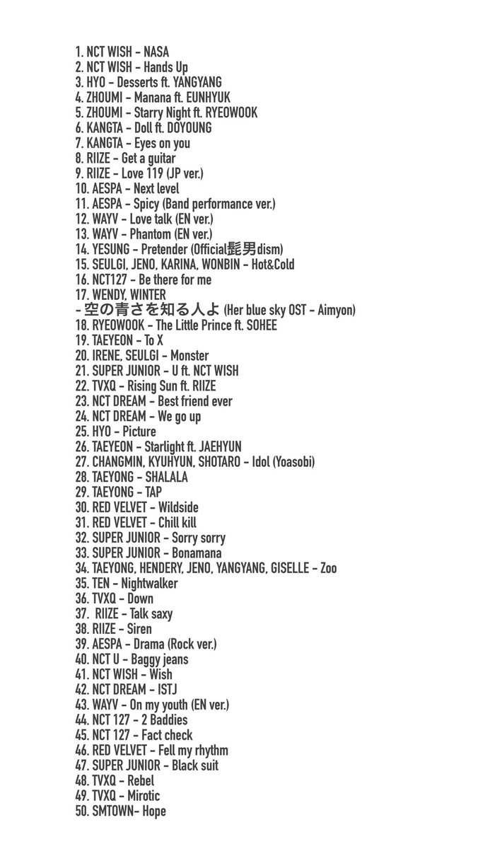 2024.02.21 セトリ ぎゅとまとめた #SMTOWN_LIVE_2024_TOKYO