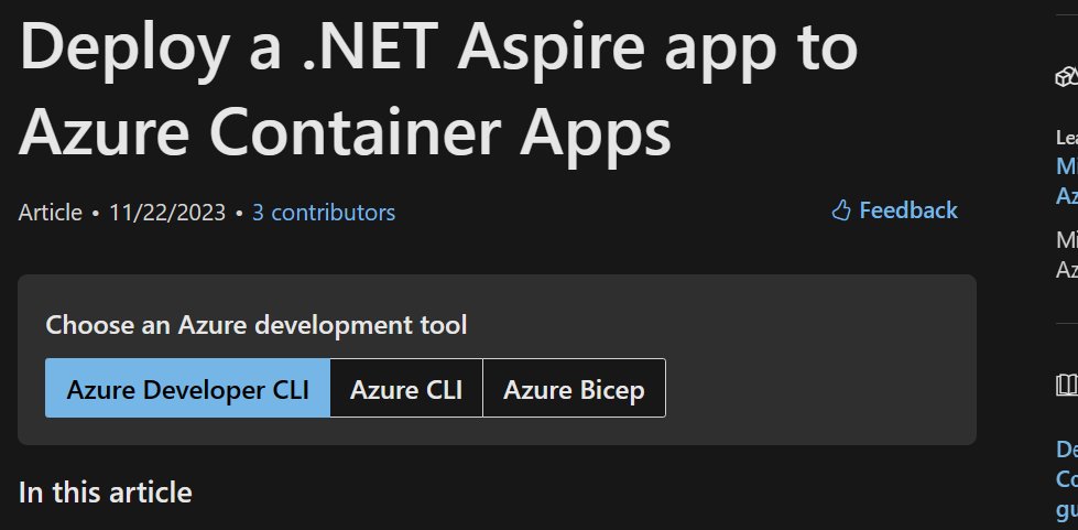 augvcor's tweet image. #TIL:  Deploying a #dotNETAspire project, consisting merely of a simple #BlazorWebApp project, onto @AzContainerApp via #azd errors out. It should NOT be listed as a deployment option till the fix is in [scheduled earliest for April]. cc @davidfowl