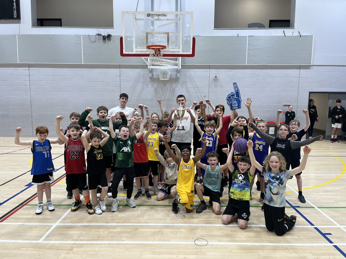 Great day at camp with a surprise visit from the British Basketball League Trophy 🏆 🏀