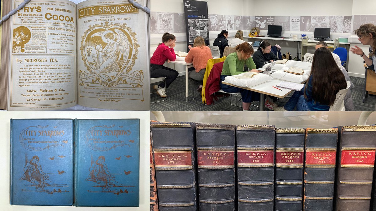 Another enjoyable session with @UofGlasgow students today. This time looking at Scottish children's history via the records of RSSPCC (now @children1st) as part of their Global History course. The group came up with such creative ways to get people thinking about the records.