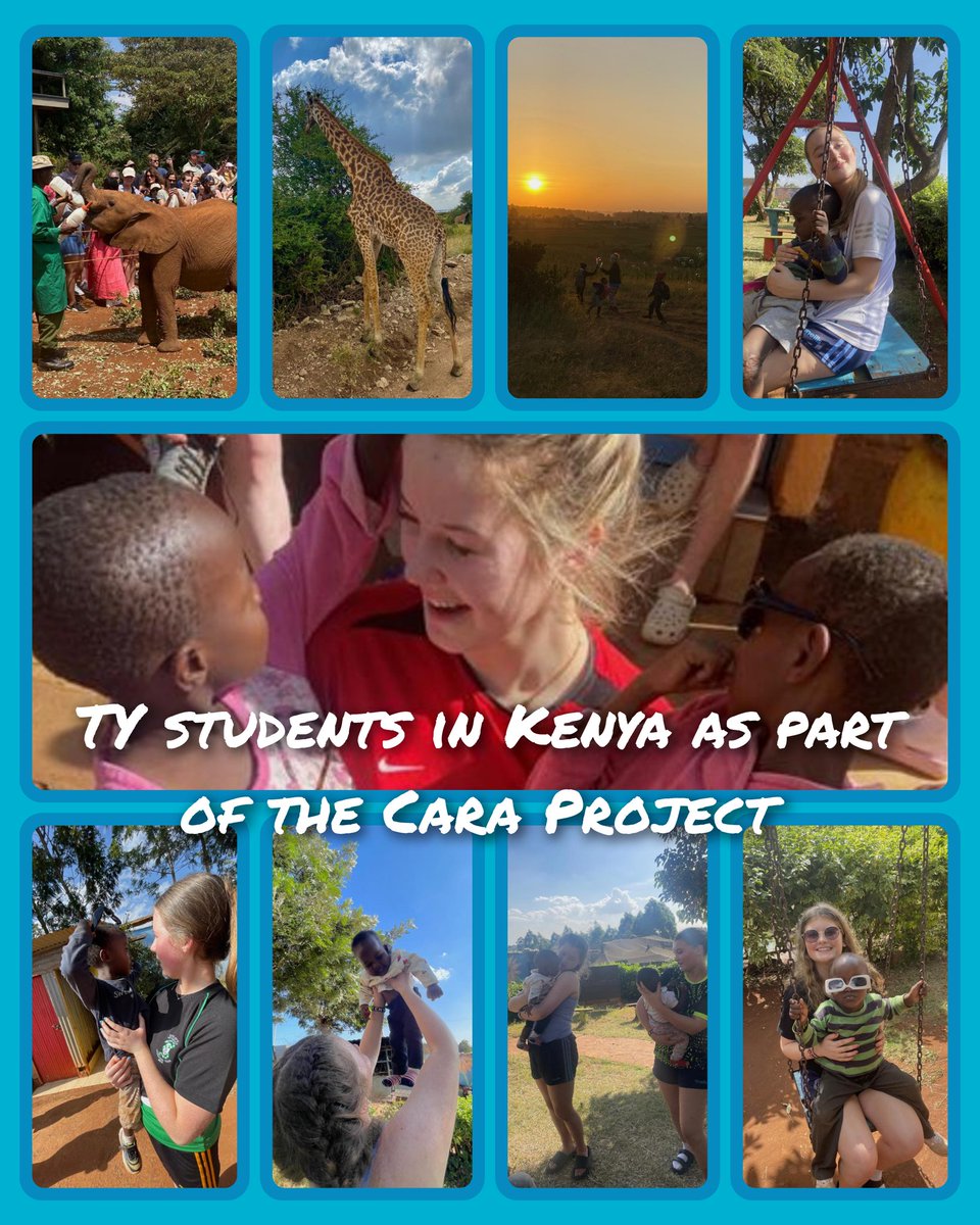 StMarysCollege's tweet photo. Well done to TY students Amy Walsh, Amy Archbold, Grace Hennessy and Laoise NΓ Bhrian who are in Kenya volunteeering with the Cara Project this week. @CeistTrust #caraproject https://t.co/Pn2bndsmgQ