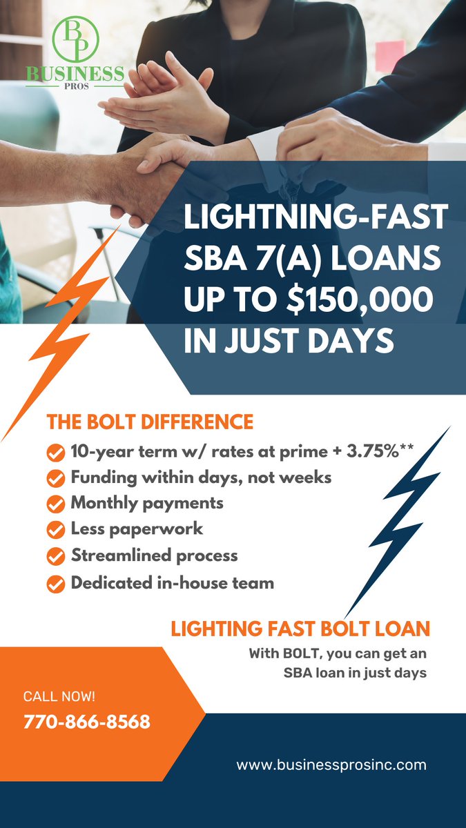 Who needs #funds for your business? For #sbaloans #WorkingCapital ,#equipment or just to grow the business call 770-866-8568 #businessprosinc #businessloan #WorkingCapital #sbaloans