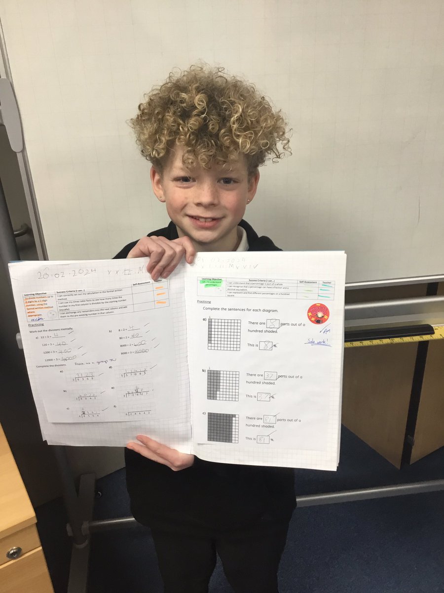 Some amazing work from this talented young man in Maths this morning!