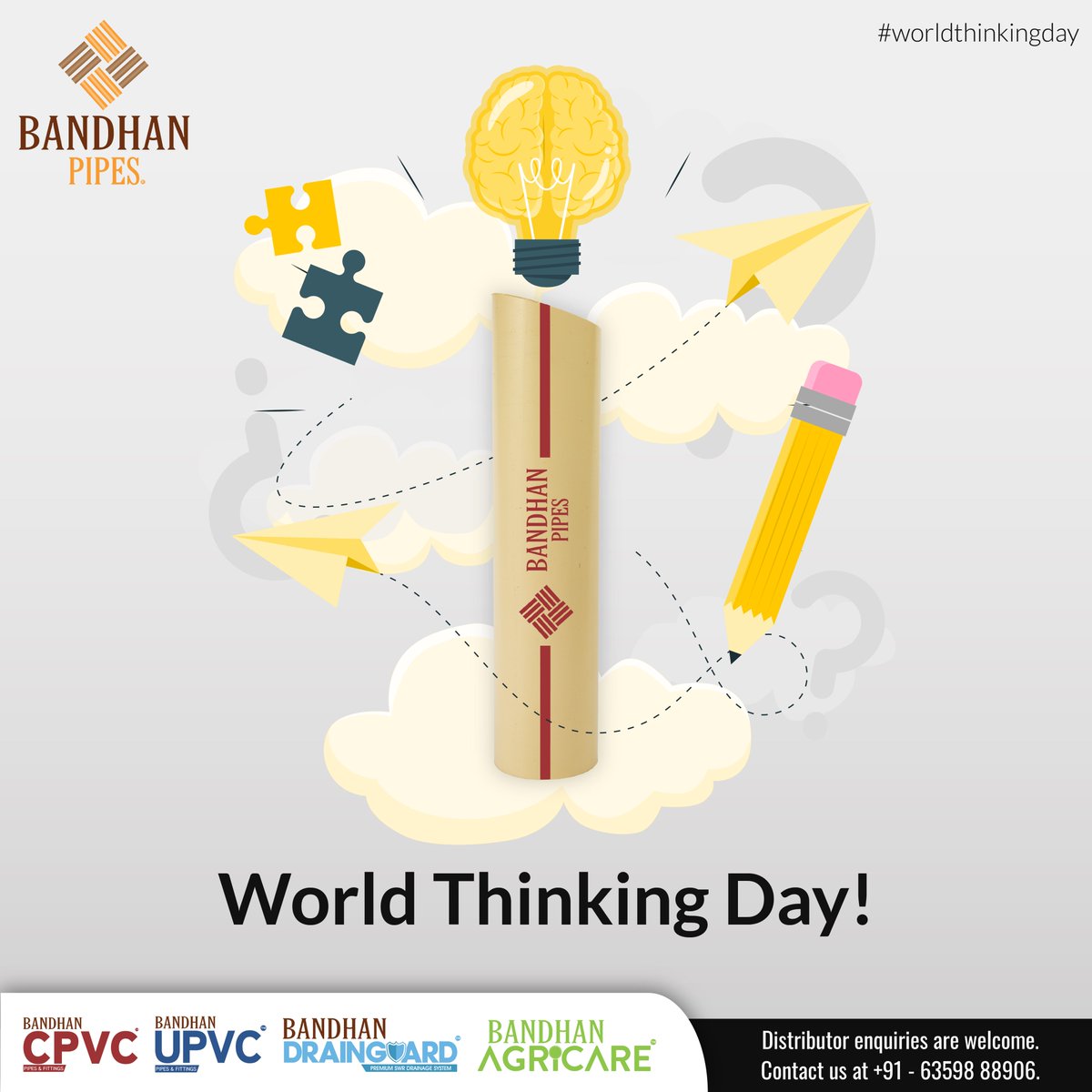 There is nothing good or bad. It is only defined by the thinking of the person. Best wishes on World Thinking Day. . . #thinkingday #thinking #bandhanpipes #drainguard #SochoBandhanPipes #pipes #plumbing #pvc #pvcpipes #industry #cpvc #upvc #swr #waterpipes #water #watersupply