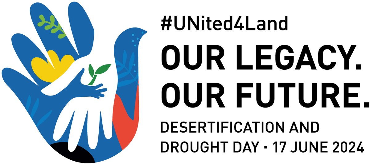 UNCCD's tweet image. 🚀 Unveiling the #DesertificationAndDroughtDay 2024 logo! A symbol of unity for land restoration.

Join us in turning the tide against land degradation and forging a sustainable future. Every action counts! 🫶 

#United4Land ➡️ bit.ly/3OPMoXo