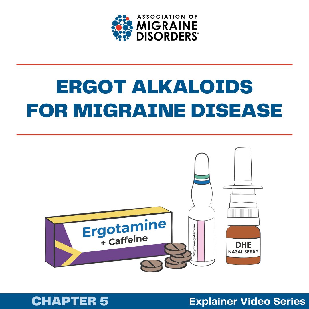 Dihydroergotamine and ergotamine are two #migraine treatments that have been used for decades & belong to a class of medications called #ErgotAlkaloids.

Learn about how they work, potential benefits, contraindications & more in this quick explainer video: migrainedisorders.org/video/chapter-…