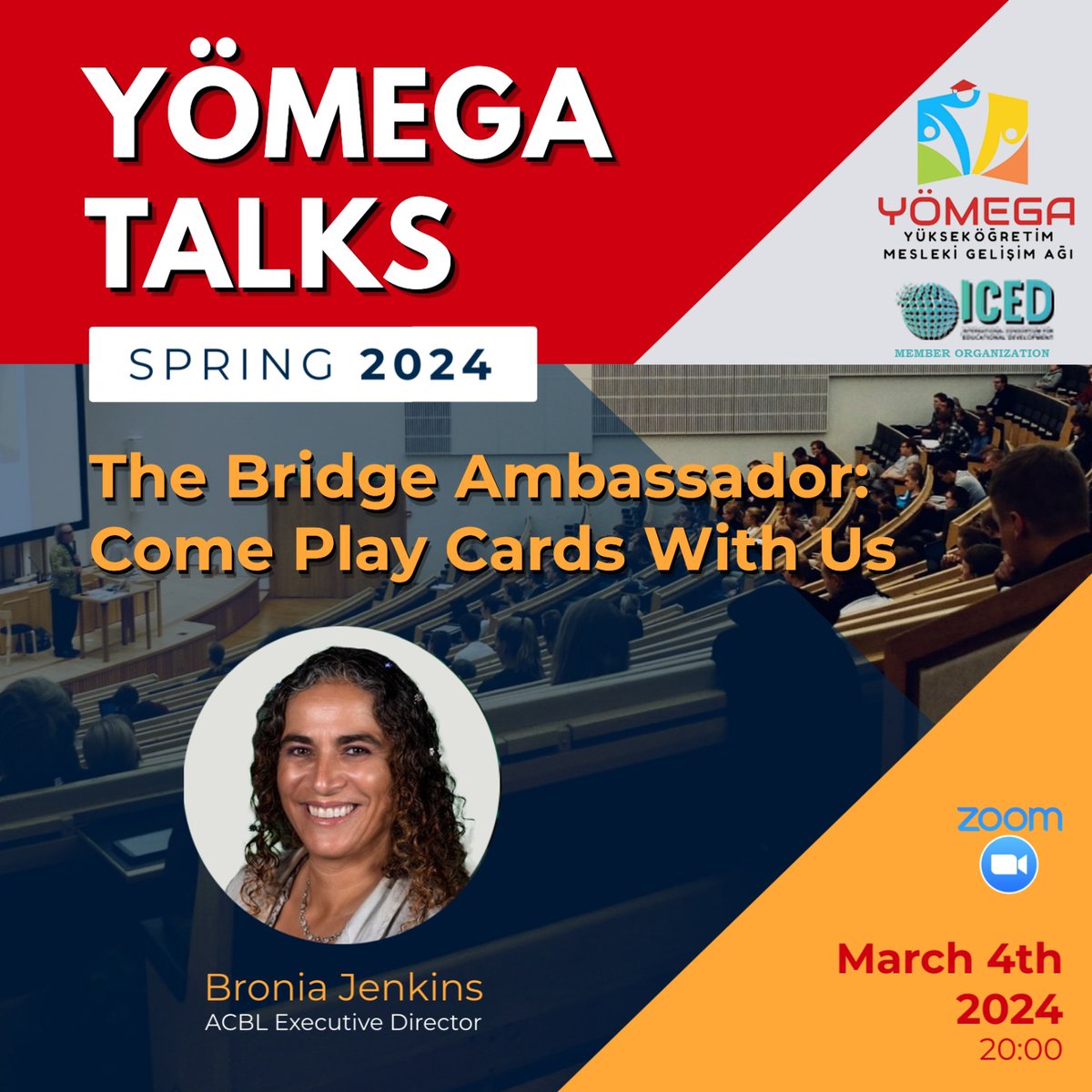 Sevgili Hocalarım ve Grup Üyelerimiz,

YÖMEGA Konuşmalar Serisi 2024 Bahar dönemine 4 Mart 2024 tarihinde 20:00 de ABD'den davetli konuşmacı Bronia Jenkins'in yapacağı ilginç bir konuşma ile başlayacağız...