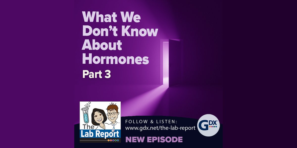 NEW PODCAST EPISODE!
What We Don't Know About Hormones, Part 3

Listen where you get pods, or visit gdx.net/the-lab-report

#PodcastAndChill #hormones #labs #healthcare #genovadiagnostics