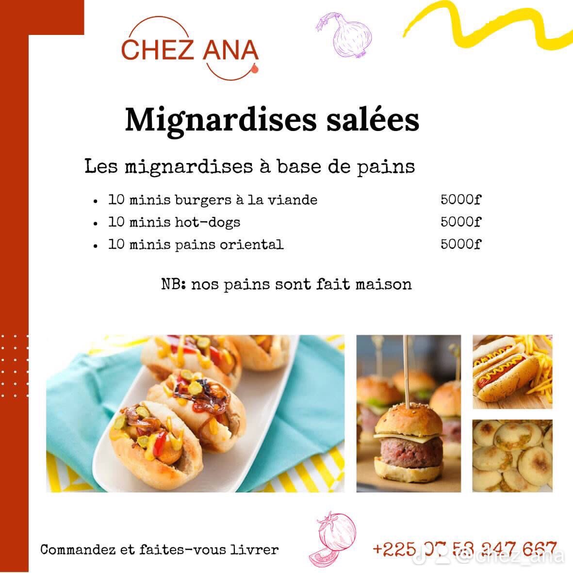 🎂 Gâteau personnalisé : 
à partir de 10.000 f

🎉🎉🎉🎉🎉

🍣 Mignardises (sucrées/salées) : 
à partir de 2.000 f

Livraison ou expédition à vos frais 📦

Retrouvez la page sur : 
Facebook / TikTok / Instagram / LinkedIn