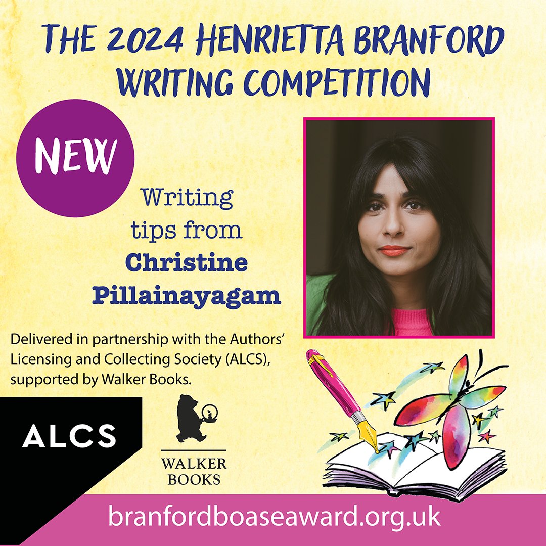 The Henrietta Branford Writing Competition was set up to encourage young writers, something Henrietta was always very keen to do. It's open now, thank you @CPillainayagam for inspiration & #writing tips. Good luck everyone, can't wait to read your entries! branfordboaseaward.org.uk/hbwc/