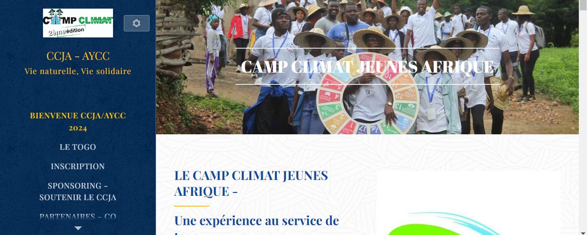 …youth-climate-camp2024.cms.webnode.fr Actualisation #ccja #aycc #ClimateAction #jeunesse #Afrique #ClimateAction @CCNUCC @Youth4Climatefr @Youth4ClimateBE @YouthAfricanU @YouthfClimateLY @USEmbassyLome @republicoftogo @GouvTg @Blog228 @PnudTogo @CorpsPeace @unfpatogo @APEnvironnement