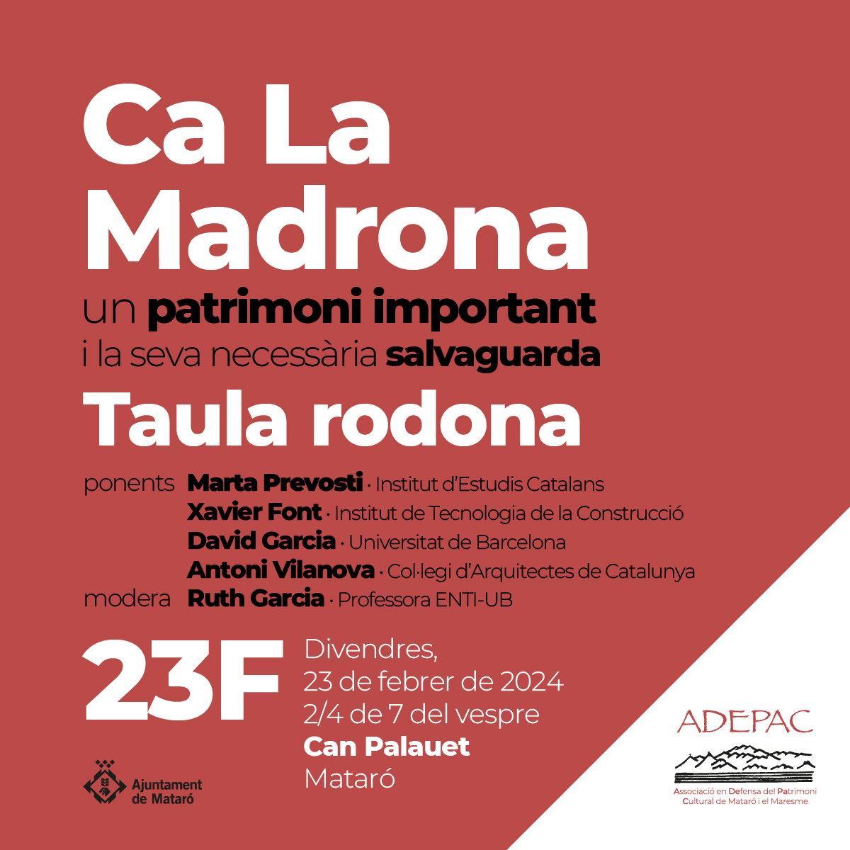 adepacmim's tweet photo. Recordeu que el proper 23F a #Mataró continuarem demostrant que #CalaMadrona no són 4 pedres, tot i que alguns s'entestin en intentar fer-ho veure... https://t.co/Z9Hw5NaFb6