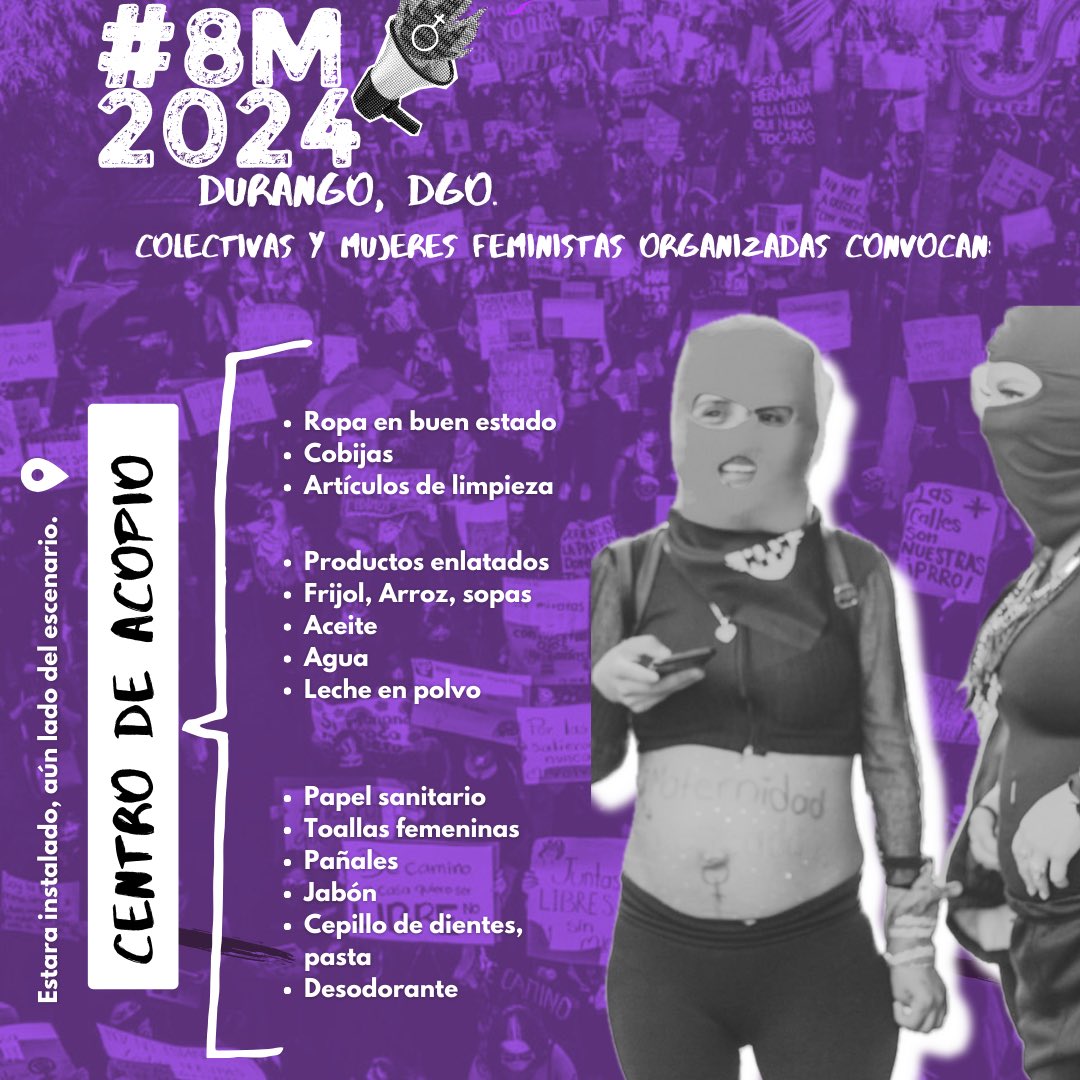 femdurango's tweet photo. Marcha #8M 
📢📢📢📢📢 https://t.co/ScLFbV7Ifw