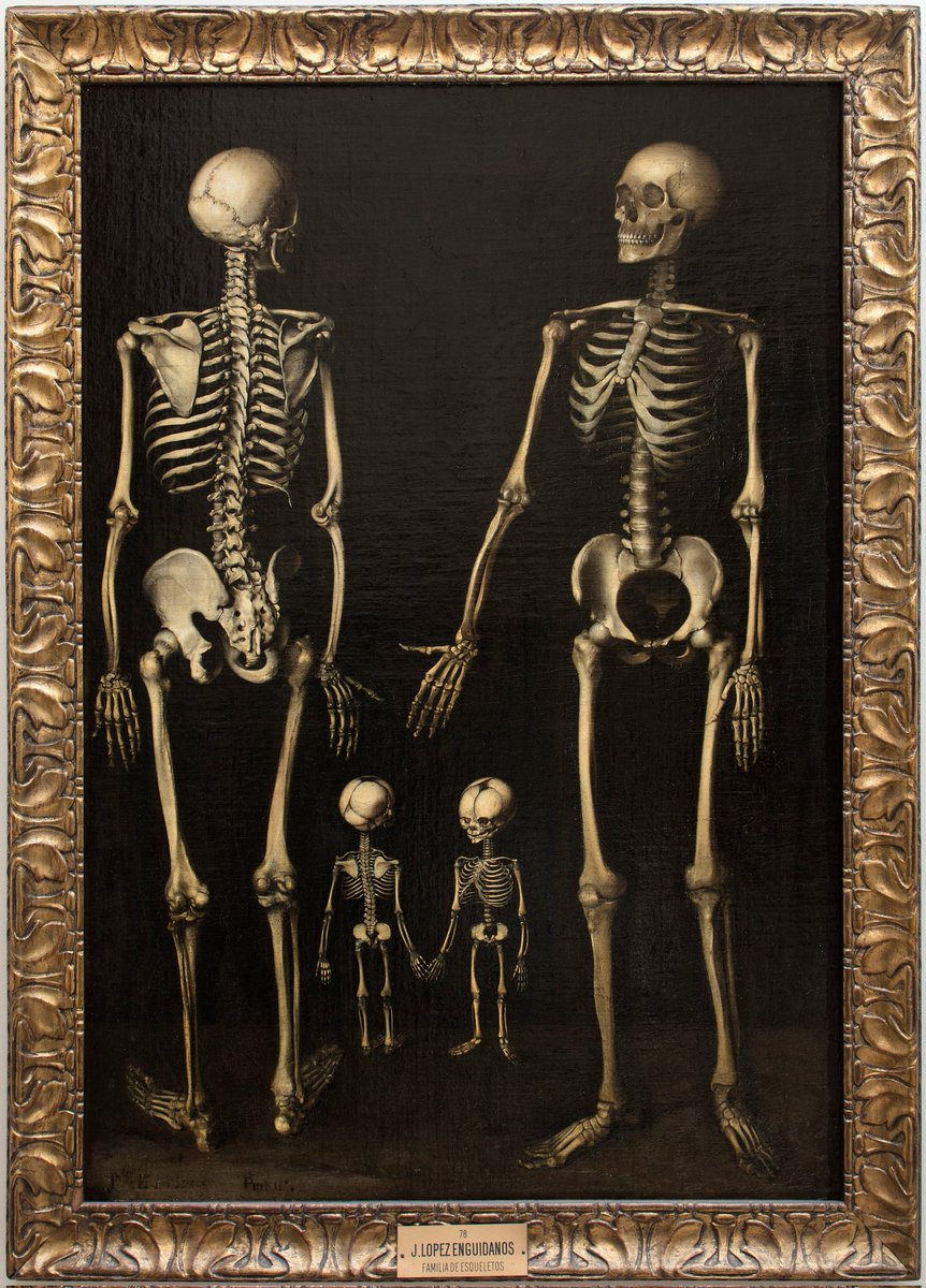 RembriBarrocho's tweet photo. Una de las obras más curiosas de la exposición de #Reversos del @museodelprado es La familia de esqueletos de José López Enguídanos (c1800, @rabasf) porque nos plantea varias preguntas. https://t.co/Xw8Ifi8SVL