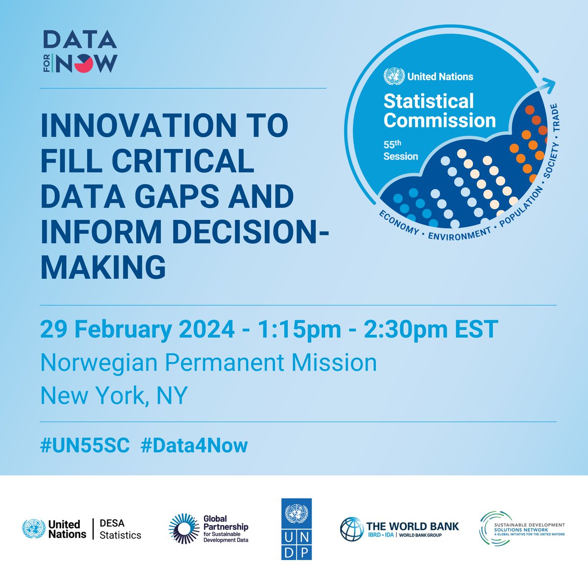 Together, we can harness the #PowerOfData for a better future. Join us in NY on Feb 29 at the #Data4Now initiative event to learn how we're driving impactful change through innovation and collaboration: bit.ly/Data4NowUN55SC
#UN55SC