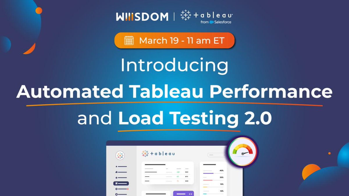 _Wiiisdom's tweet photo. Have you registered yet for this upcoming live session? It's time to discover the alternative to #Tabjolt! Register today at  https://t.co/2htsBcy2Uk
@pat_perrier 

#tableau #performancetesting #loadtesting #datafam https://t.co/tSnbYtuALp