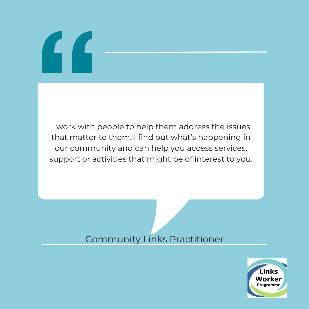 Our Community Links Practitioners can try to help with anything. #makeslinks