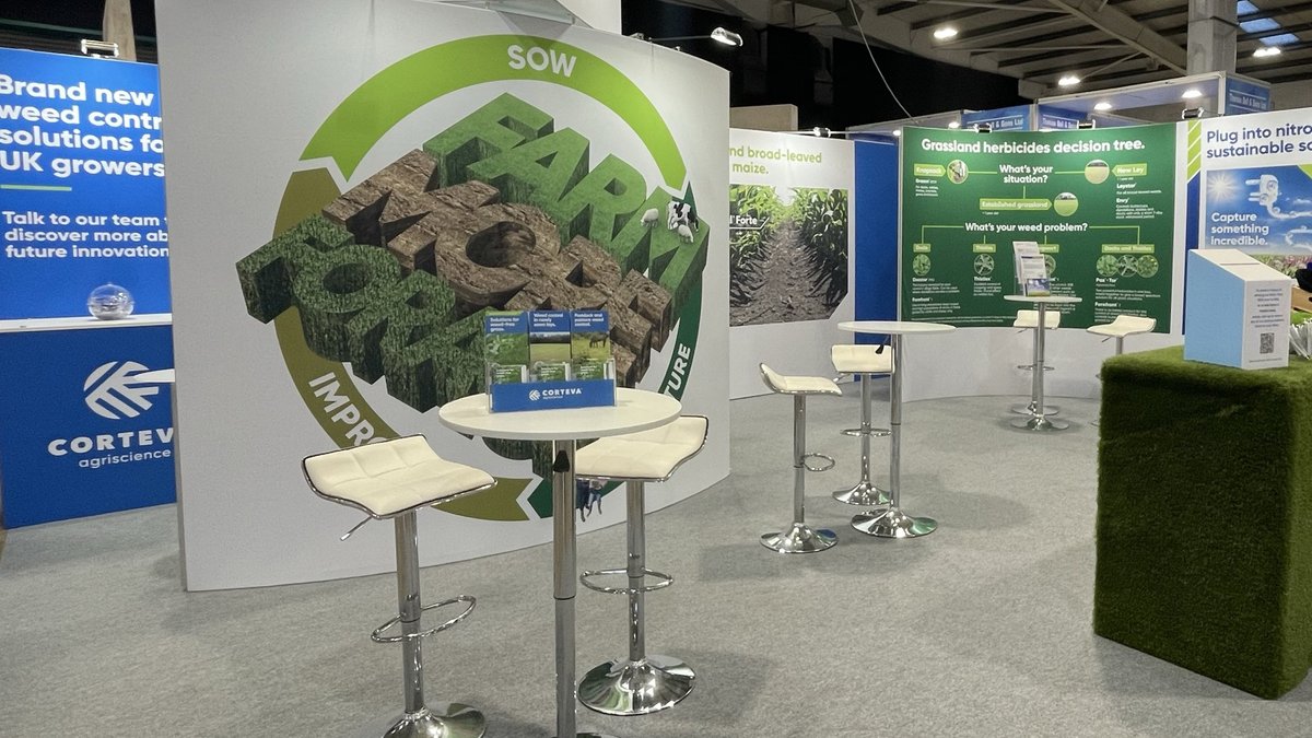 worldofthepoint's tweet photo. 📷Latest work: the stand environment for @CortevaForage at last week's #DairyTech event; showcasing the brand, its newest product solutions and tools to support the UK dairy industry. https://t.co/7TGa1840pW